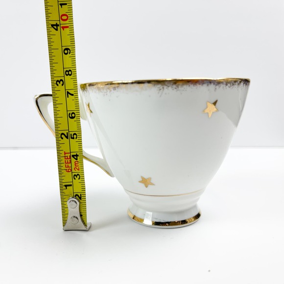 Royal Stafford Tea Cup Saucer Set Stars Crown Bone China Made in England - Picture 8 of 10